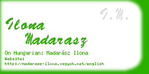 ilona madarasz business card